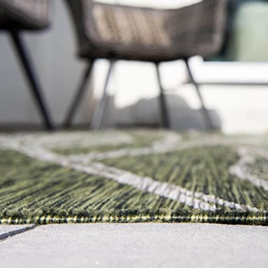 Unique Loom Collection Botanical, Coastal, Leaves, Indoor and Outdoor Area Rug, 5' 1" x 8' for $65 Unique Loom Collection Botanical, Coastal, Leaves, Indoor and Outdoor Area Rug, 5' 1" x 8' for $65