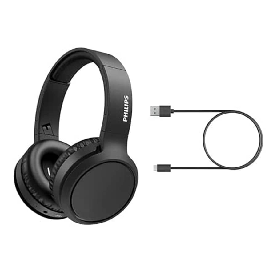 Philips H5205 Over-Ear Wireless Headphones with 40mm Drivers, Lightweight Cushioned Headband, Black for $30 Philips H5205 Over-Ear Wireless Headphones with 40mm Drivers, Lightweight Cushioned Headband, Black for $30