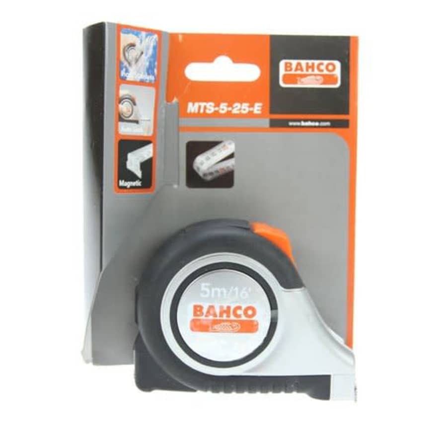 Bahco MTS-5-25-E Tape Measure - Stainless Steel Construction Grade, 1 x 16-FOOT for $34