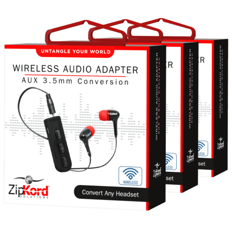 ZipKord 3.5mm Bluetooth Adapter 3-Pack for $9