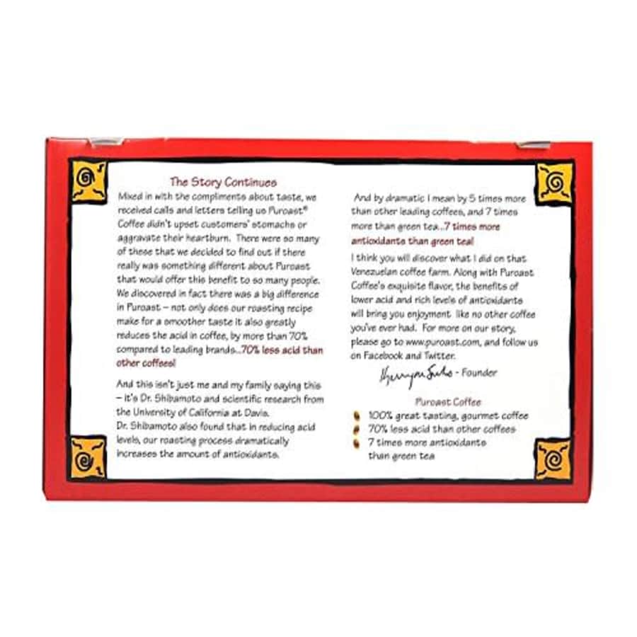 Puroast Coffee Puroast Low Acid Coffee Single-Serve Pods, Bold French Roast, High Antioxidant, Compatible with for $14 Puroast Coffee Puroast Low Acid Coffee Single-Serve Pods, Bold French Roast, High Antioxidant, Compatible with for $14