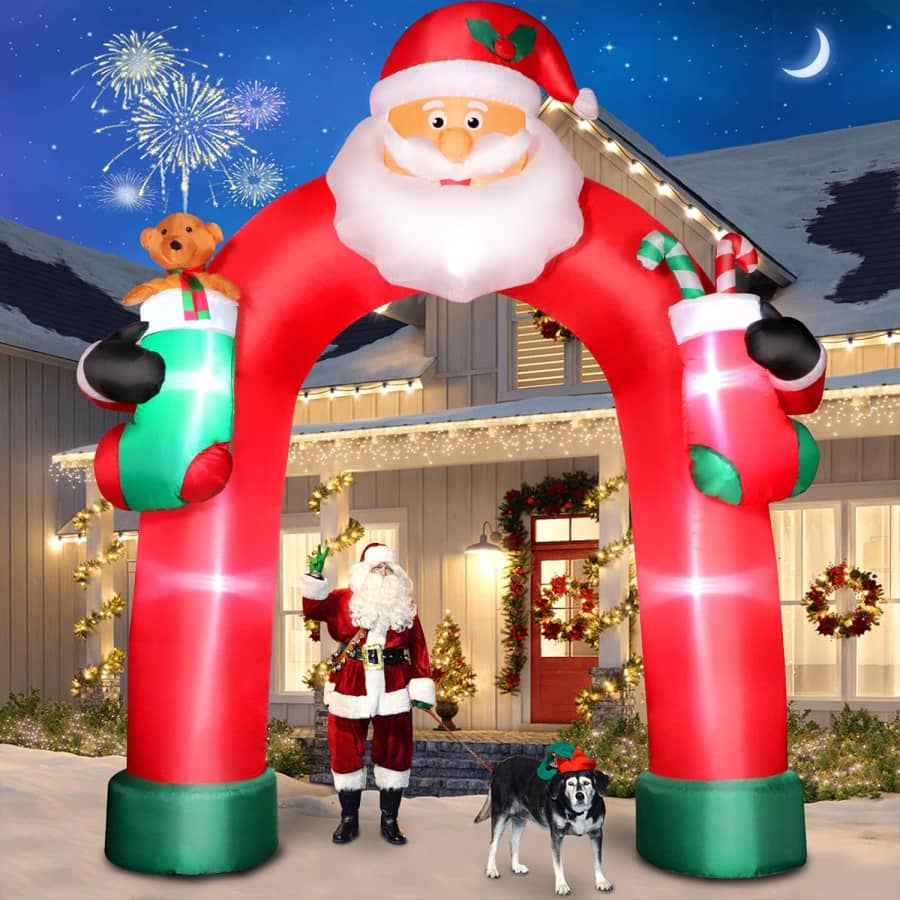 9-Foot Inflatable Santa Archway for $59 9-Foot Inflatable Santa Archway for $59