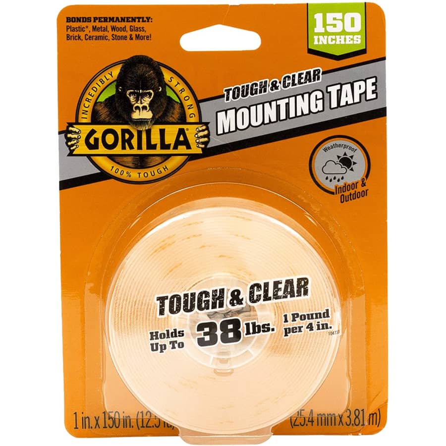 Gorilla 150" Tough & Clear Double Sided XL Mounting Tape for $11 Gorilla 150" Tough & Clear Double Sided XL Mounting Tape for $11
