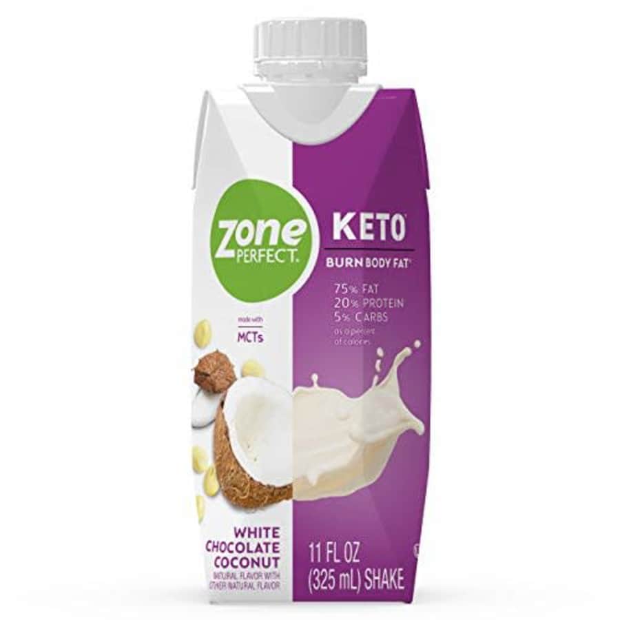 Zone Perfect ZonePerfect Keto Shakes, 3g Net Carbs, 1g Sugars, MCTs, Keto-Friendly Snack to Help Manage Hunger, for $31 Zone Perfect ZonePerfect Keto Shakes, 3g Net Carbs, 1g Sugars, MCTs, Keto-Friendly Snack to Help Manage Hunger, for $31