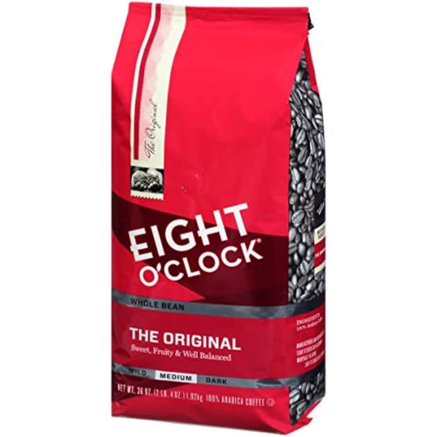 Eight O'Clock Coffee Eight O'Clock Whole Bean Coffee, The Original, 36 Ounce for $26