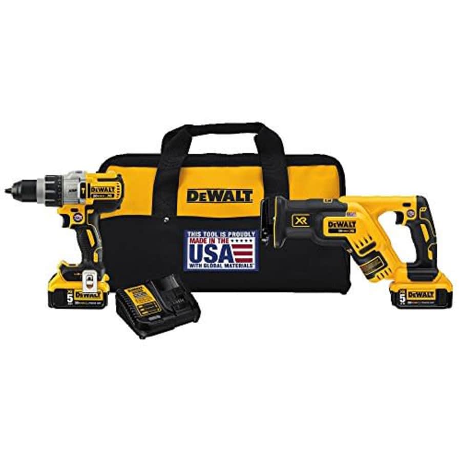 DEWALT 20V MAX XR Cordless Drill Combo Kit, Brushless, 5.0-Ah, 2-Tool (DCK294P2) for $419