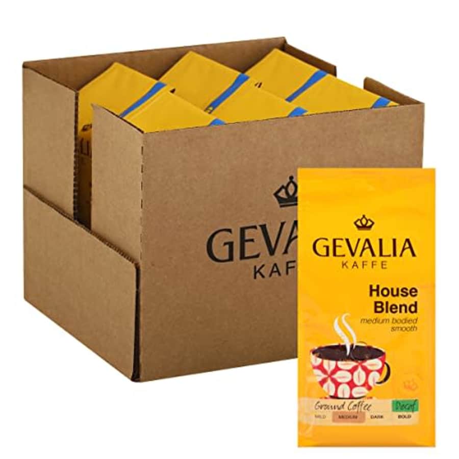 Gevalia Decaf Medium Roast House Blend Ground Coffee (12 oz Bags (Pack of 1)) for $8