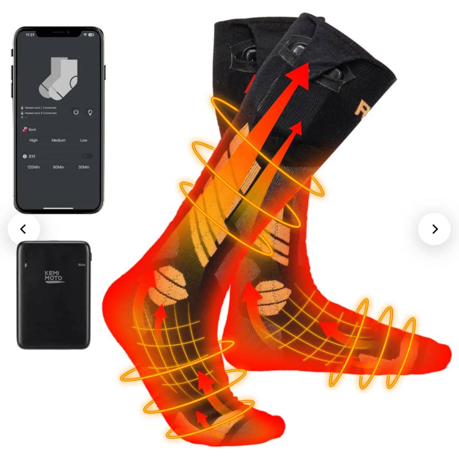 Kemimoto Rechargeable Heated Socks for $35 Kemimoto Rechargeable Heated Socks for $35