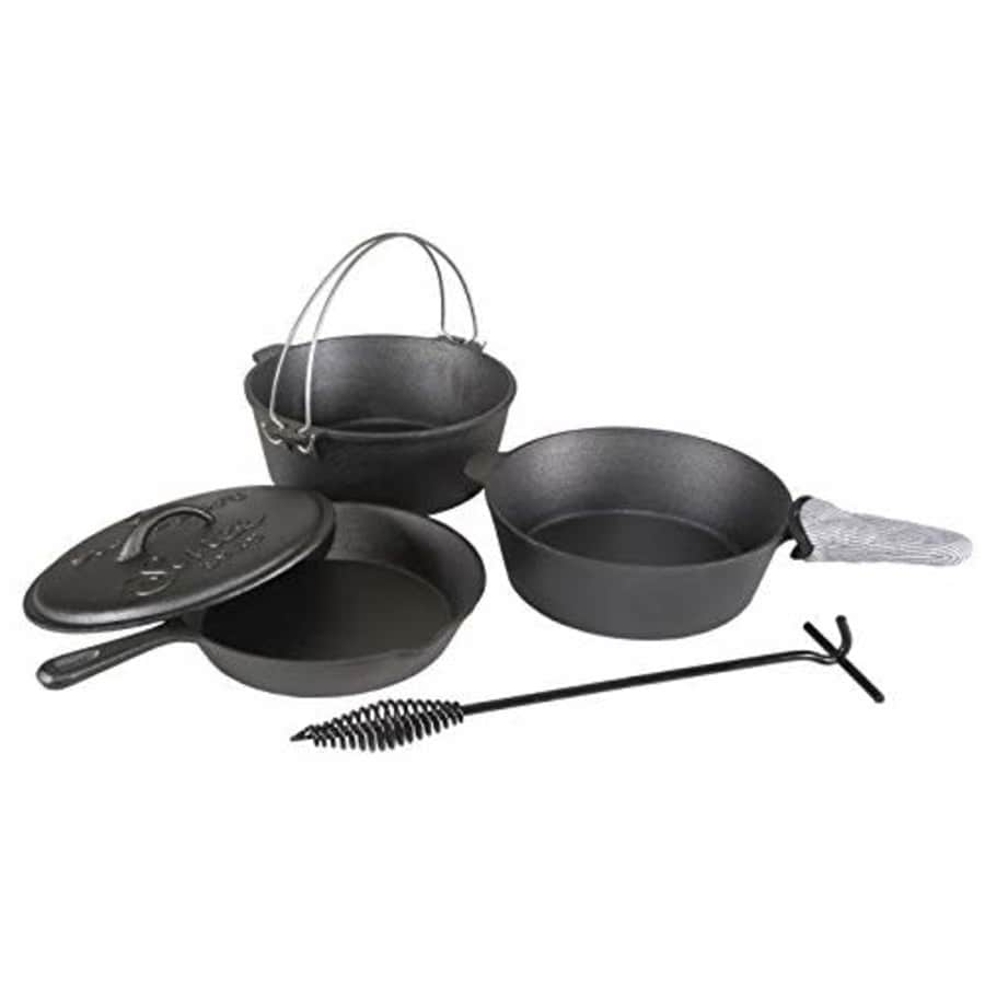 Stansport 6-Piece Pre-Seasoned Cast Iron Cookware Set for $63 Stansport 6-Piece Pre-Seasoned Cast Iron Cookware Set for $63