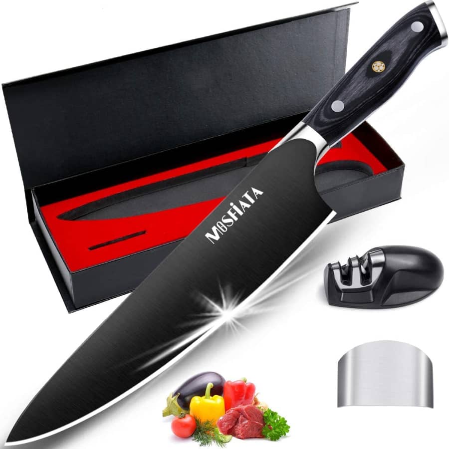 Mosfiata 8" Titanium-Plated Chef's Knife for $33 Mosfiata 8" Titanium-Plated Chef's Knife for $33
