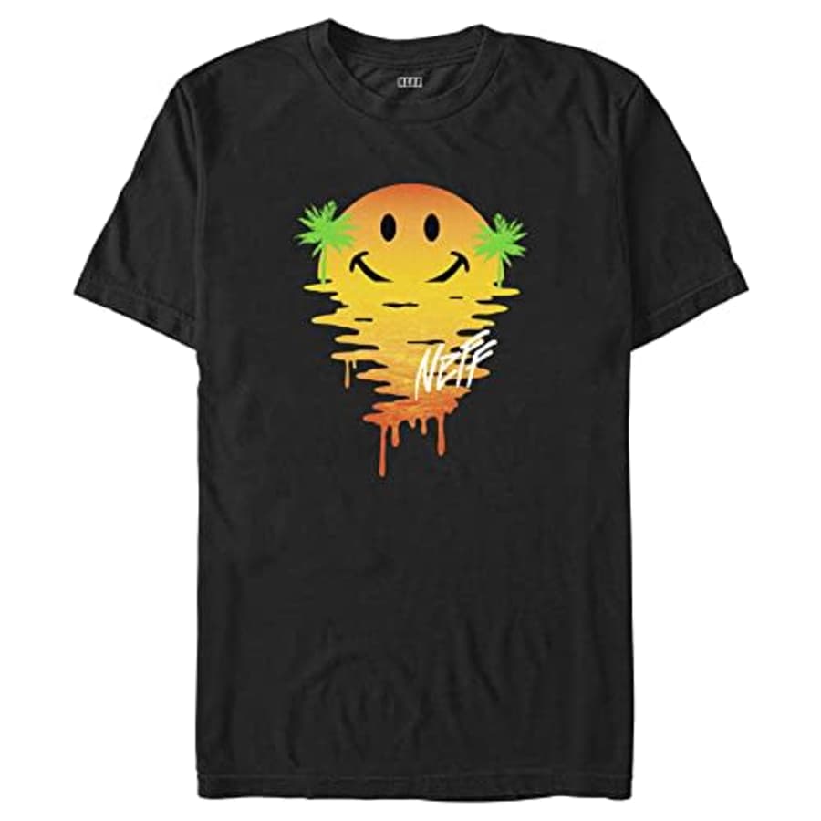NEFF Happy Daze Young Men's Short Sleeve Tee Shirt, Black, Large for $19