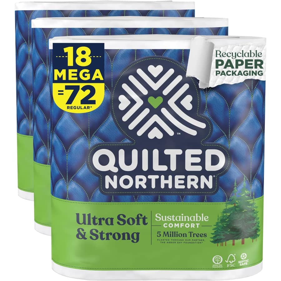 Quilted Northern Ultra Soft & Strong Toilet Paper Mega Rolls 18-Pack for $16 via Sub & Save Quilted Northern Ultra Soft & Strong Toilet Paper Mega Rolls 18-Pack for $16 via Sub & Save