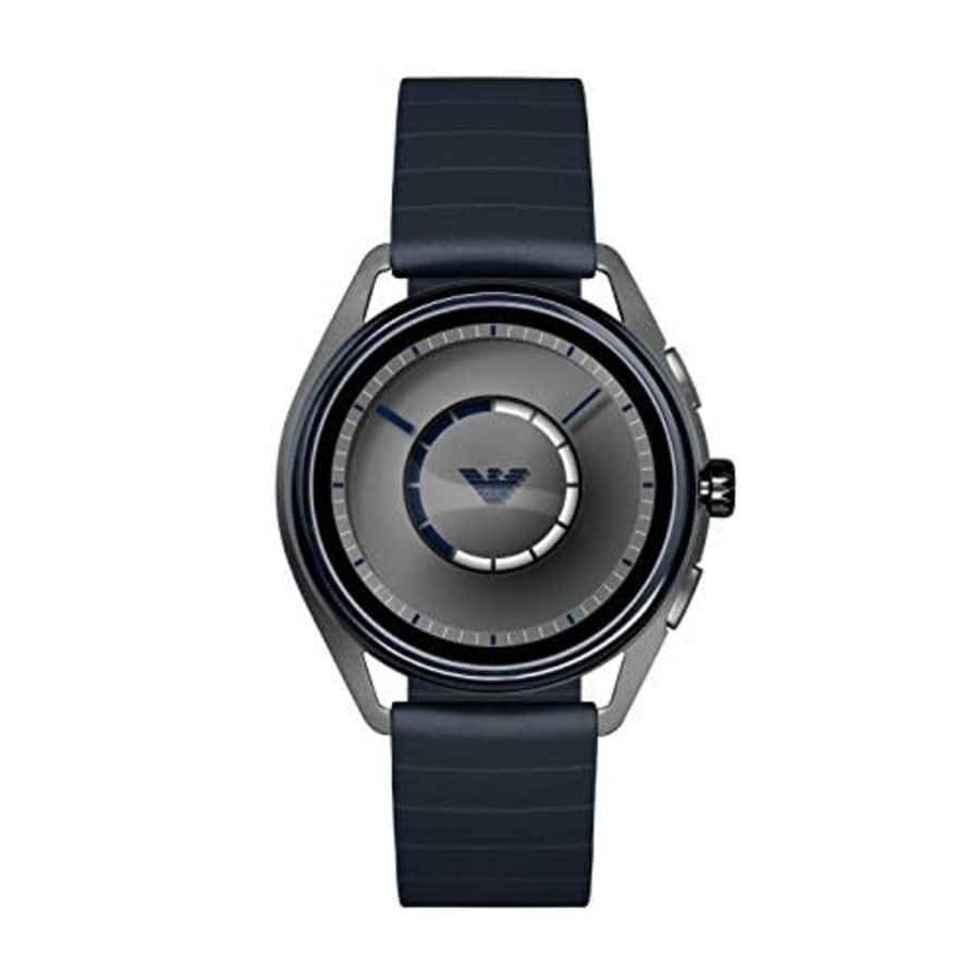 Emporio Armani Men's Stainless Steel Plated Touchscreen Smartwatch, Color: Navy (Model: ART5008) for $422