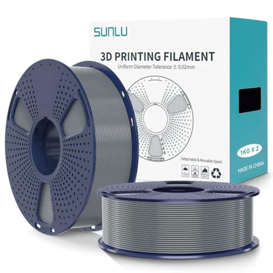SUNLU PLA+2.0 3D Printer Filament 2KG, Tougher and Stronger PLA Plus Filament 1.75mm, Dimensional for $25