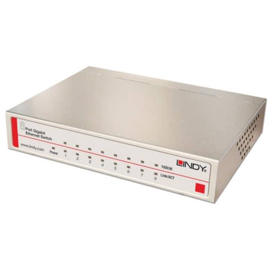 LINDY Network Switch Gigabit Desktop 8 Port, 10/100/1000 (25045) for $80