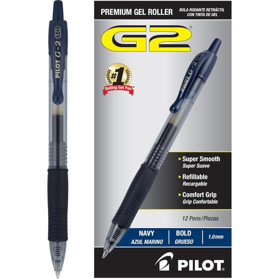 Pilot G2 Premium Gel Roller Pen 12-Pack for $8