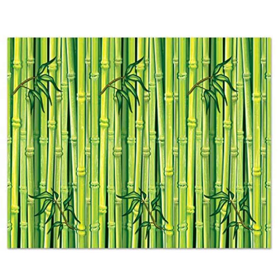Beistle Printed Plastic Bamboo Photography Backdrop For Luau Theme Birthday Decorations Tropical for $25