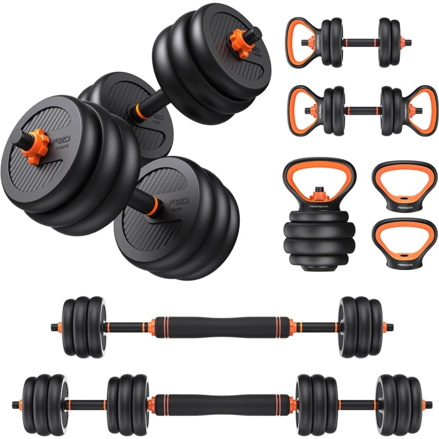 4-in-1 Adjustable Dumbell Set for $90