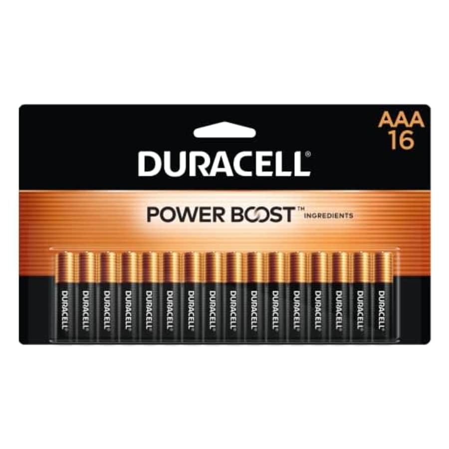 Duracell Coppertop AAA Batteries with Power Boost Ingredients, 16 Count Pack Triple A Battery with for $12 Duracell Coppertop AAA Batteries with Power Boost Ingredients, 16 Count Pack Triple A Battery with for $12