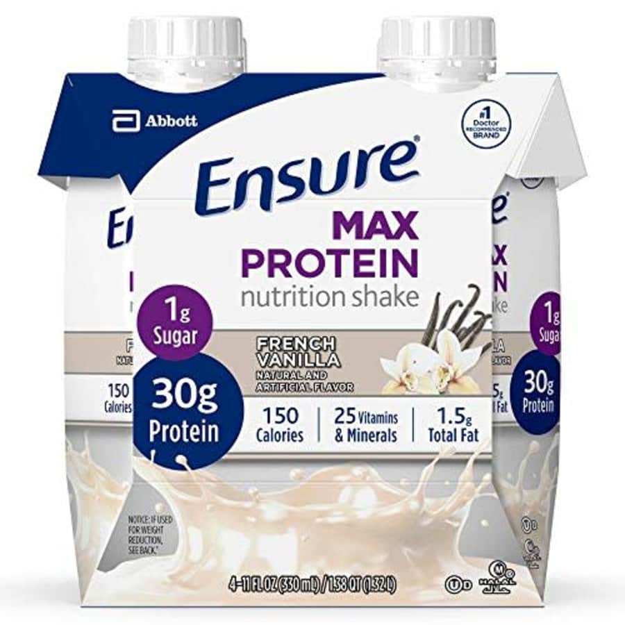 Ensure Max Protein Nutrition Shake - Vanilla - 44 Fl Oz Total (Pack of 6) for $12 Ensure Max Protein Nutrition Shake - Vanilla - 44 Fl Oz Total (Pack of 6) for $12