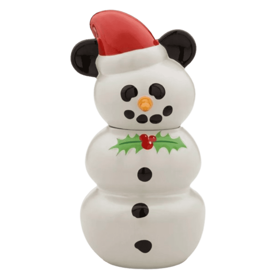 Disney Mickey Snowman Cookie Jar for $21