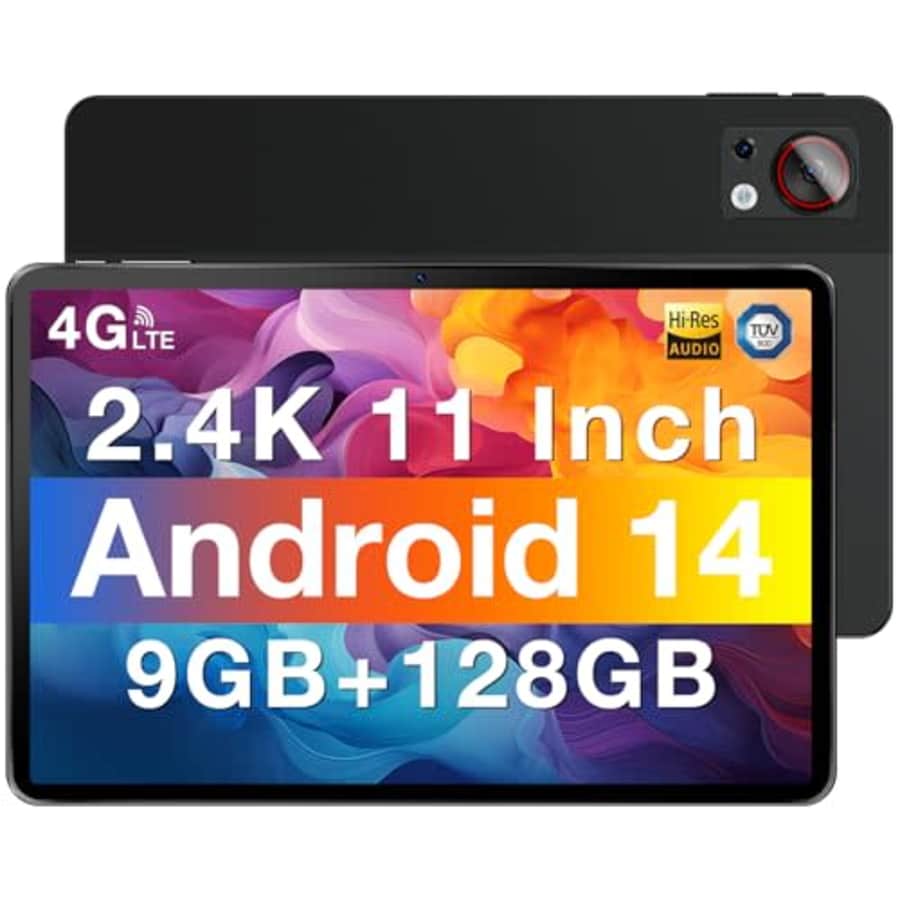DOOGEE T30SE Android 14 Tablet, 2.4 K 11 Inch Android Tablet with 9GB RAM+128GB ROM+1TB Expand, for $140