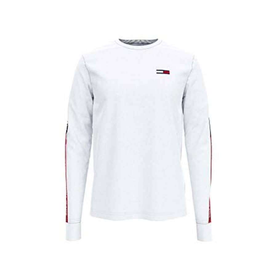 Tommy Hilfiger Men's Tommy Jeans Graphic Long Sleeve T Shirt, Bright White-pt, XS for $37 Tommy Hilfiger Men's Tommy Jeans Graphic Long Sleeve T Shirt, Bright White-pt, XS for $37