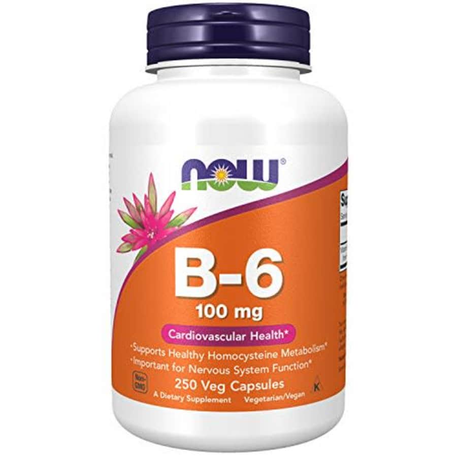 Now Foods NOW Supplements, Vitamin B-6 (Pyridoxine HCl) 100 mg, Cardiovascular Health*, 250 Capsules for $14