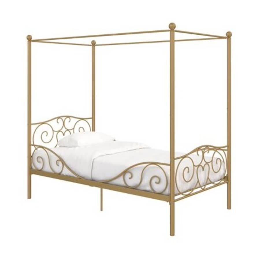 Dorel Elm & Oak Metal Canopy Kids' Twin Poster Bed for $124