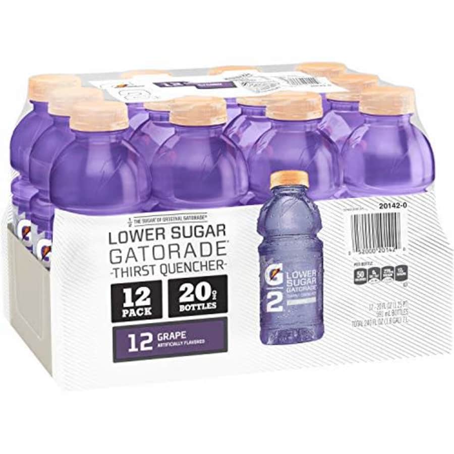 Gatorade G2 Thirst Quencher, Grape, 20 Ounce Bottles (Pack of 12) (Packaging May Vary) for $37