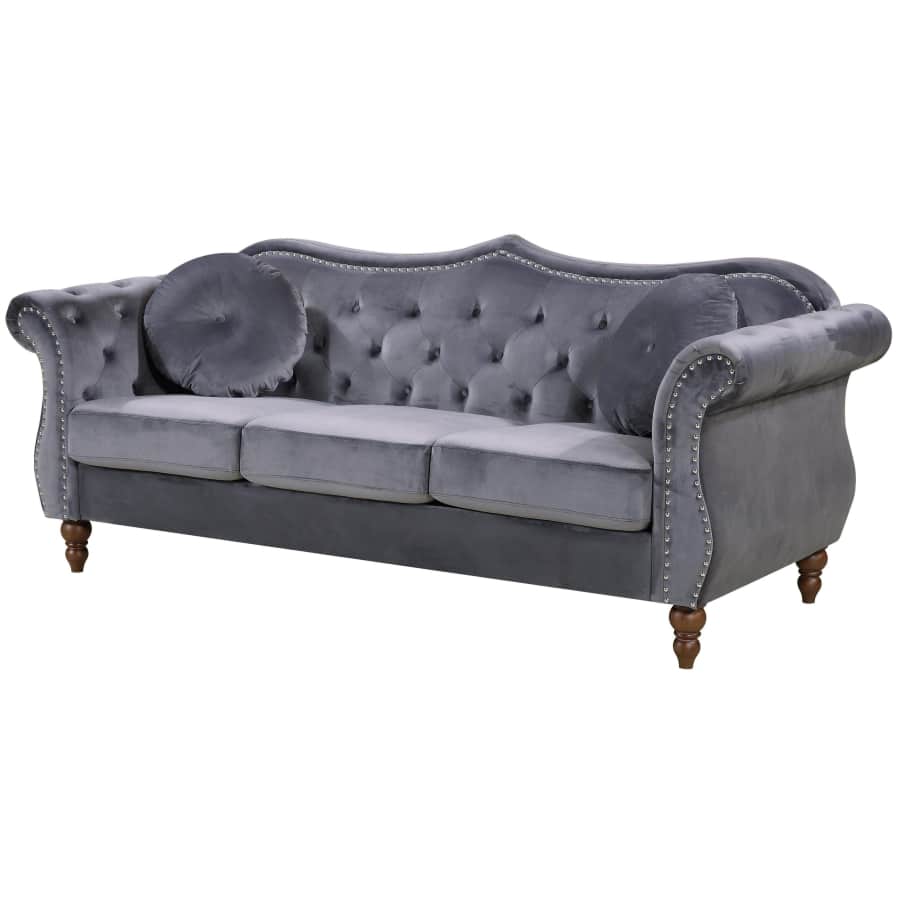 US Pride Furniture Bellbrook 80" Velvet Sofa for $579