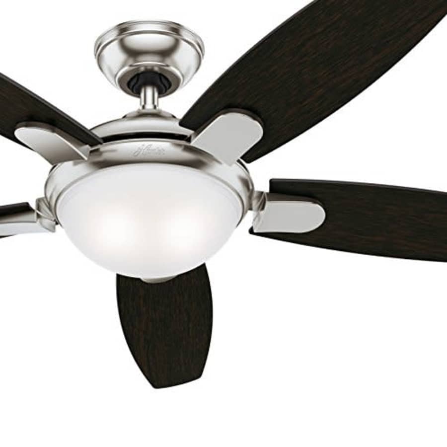 Hunter 54 in. Contemporary Ceiling Fan in Brushed Nickel with LED Light and Remote Control (Renewed) for $119 Hunter 54 in. Contemporary Ceiling Fan in Brushed Nickel with LED Light and Remote Control (Renewed) for $119