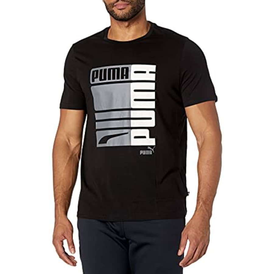 PUMA Men's Graphic Tee Shirt 1, Black, S for $20 PUMA Men's Graphic Tee Shirt 1, Black, S for $20