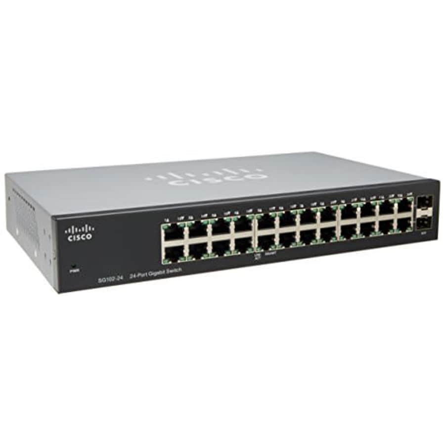 Cisco Compact 24-Port Gigabit Switch with 2 Combo Mini-GBIC Ports (SG102-24-NA) for $169