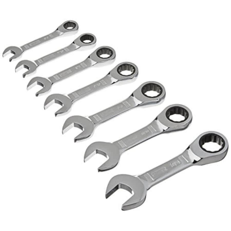 DEWALT Ratcheting Stubby Wrench Set, 7-Piece SAE (DWMT19262) for $50