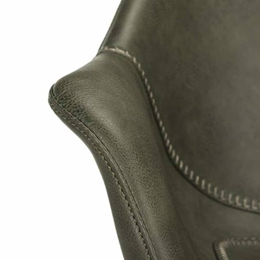 Safavieh Home Ember Green Faux Leather and Black Office Chair for $287