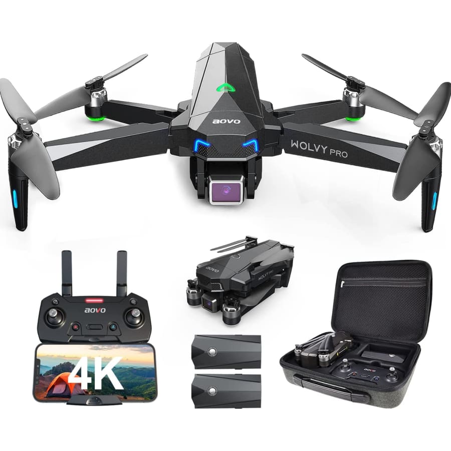 Aovo Quadcopter Drone with 4K Camera for $125
