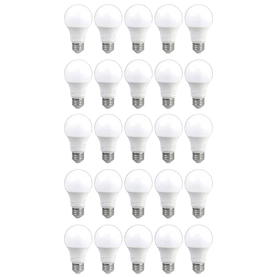 AmazonCommercial 40W Equivalent Dimmable E26 LED Light Bulb 25-Pack for $14 AmazonCommercial 40W Equivalent Dimmable E26 LED Light Bulb 25-Pack for $14