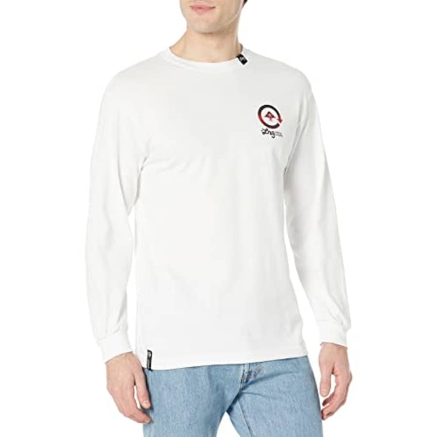 LRG Men's Long Sleeve Graphic Logo T-Shirt, Mission White, X-Large for $22