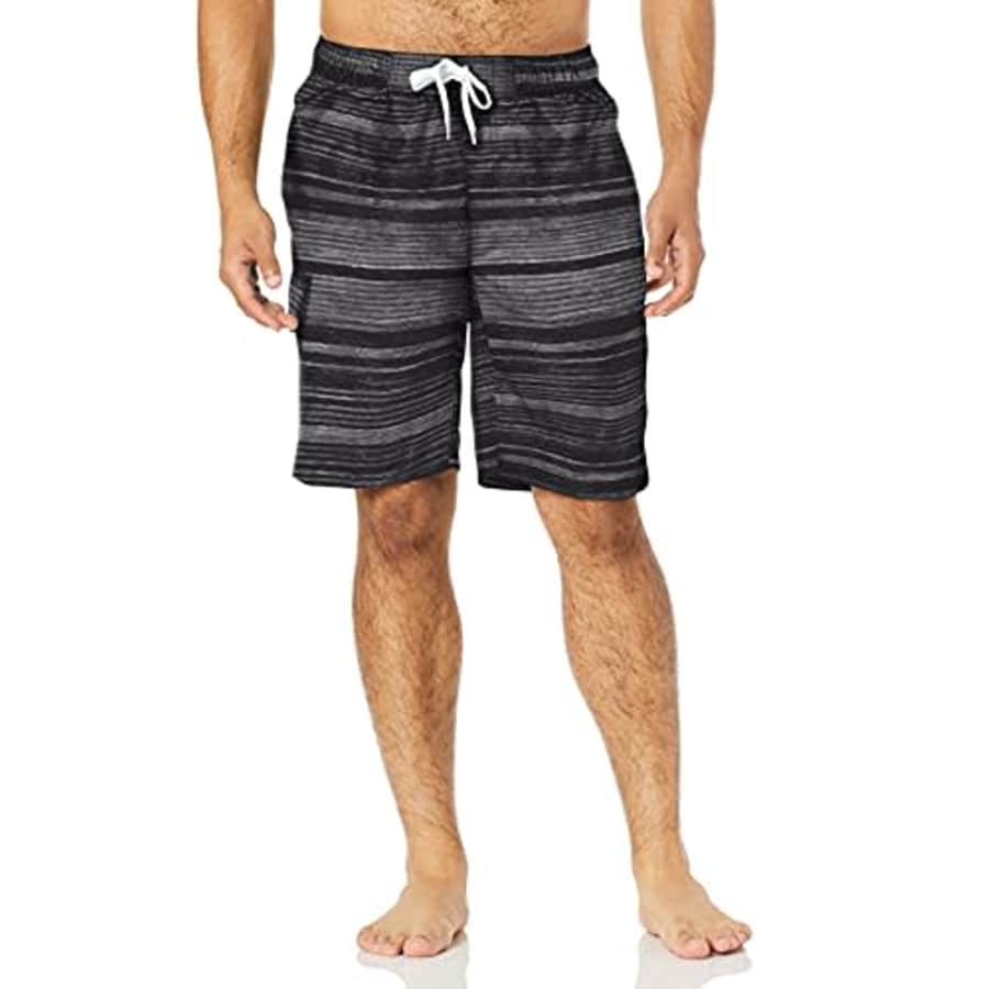 Kanu Surf Legacy Swim Trunks (Regular & Extended Sizes), Jetstream Black, Small for $13