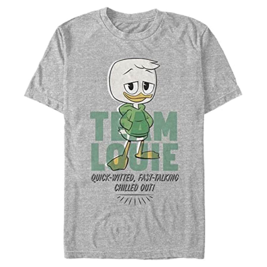 Disney Big & Tall Duck Tales Team Louie Green Men's Tops Short Sleeve Tee Shirt, Athletic Heather, for $22