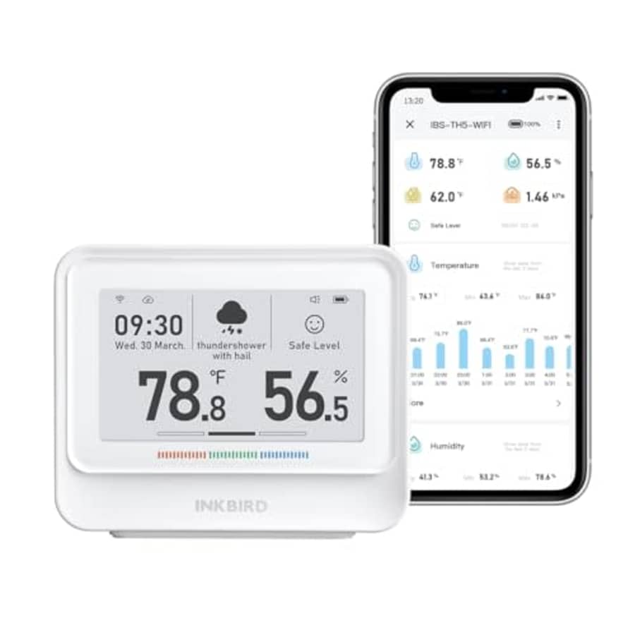 Inkbird 8-in-1 WiFi Thermometer Hygrometer for $42 Inkbird 8-in-1 WiFi Thermometer Hygrometer for $42