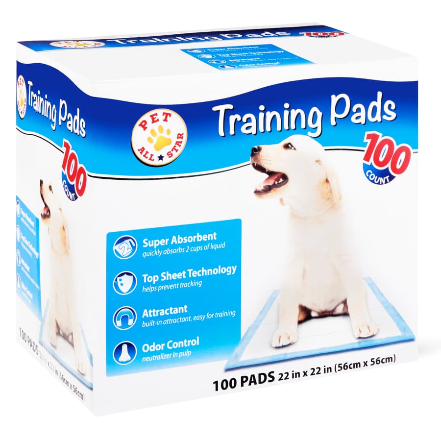 Pet All Star 22" x 22" Training Pads 100-Pack for $12 Pet All Star 22" x 22" Training Pads 100-Pack for $12