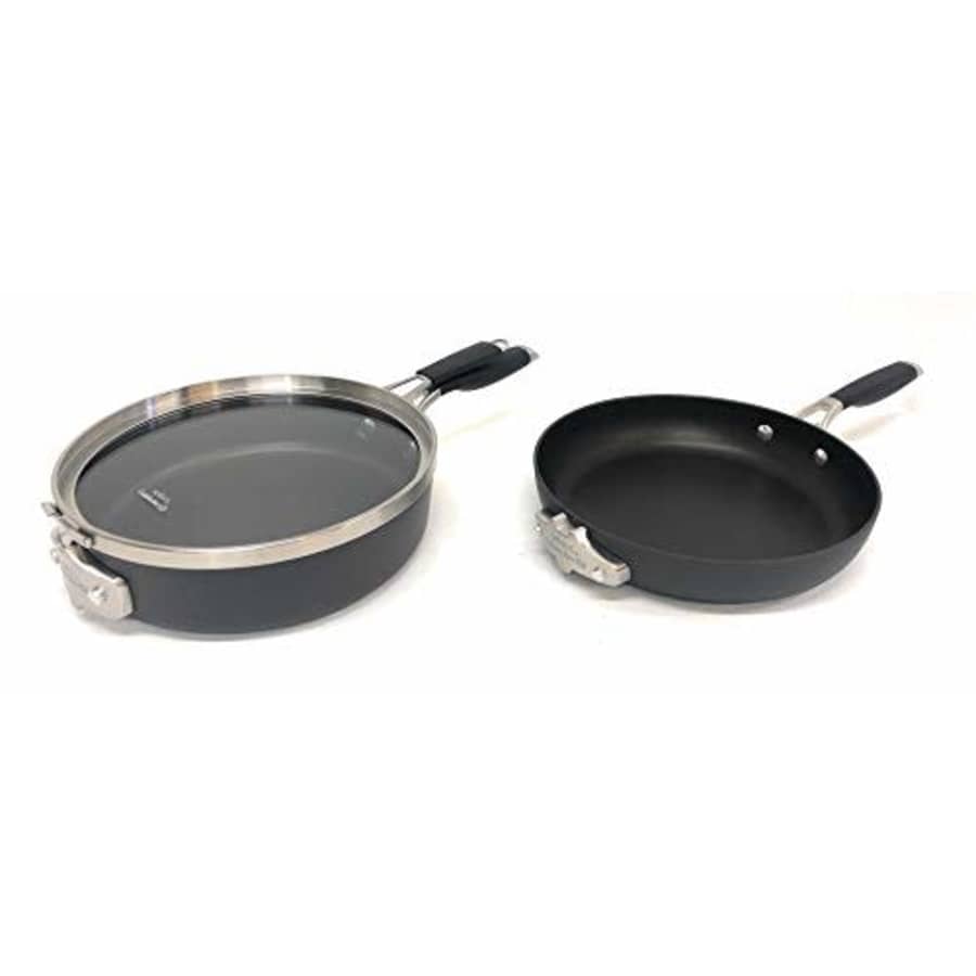 Calphalon Select Space Saving Hard Anodized 3 Piece Cookware Set, 10", BLACK for $130