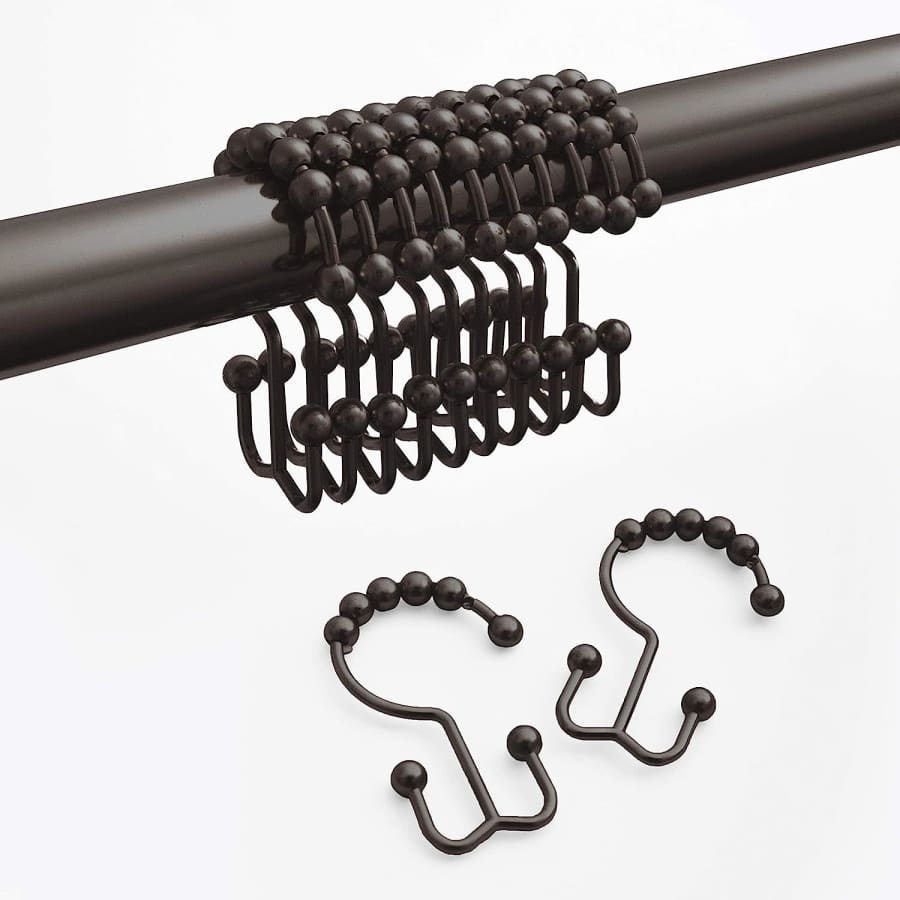 Maytex Stainless Steel Shower Curtain Hook 12-Pack for $11