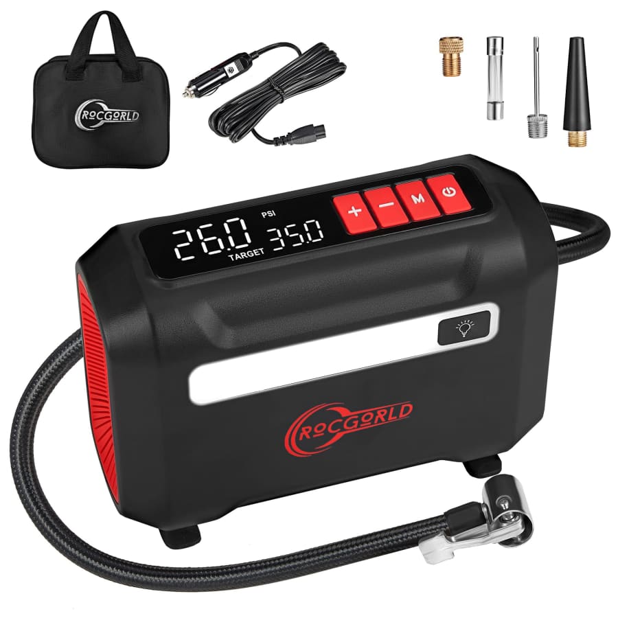 Rocgorld R8 12V Portable Air Compressor for $23 Rocgorld R8 12V Portable Air Compressor for $23