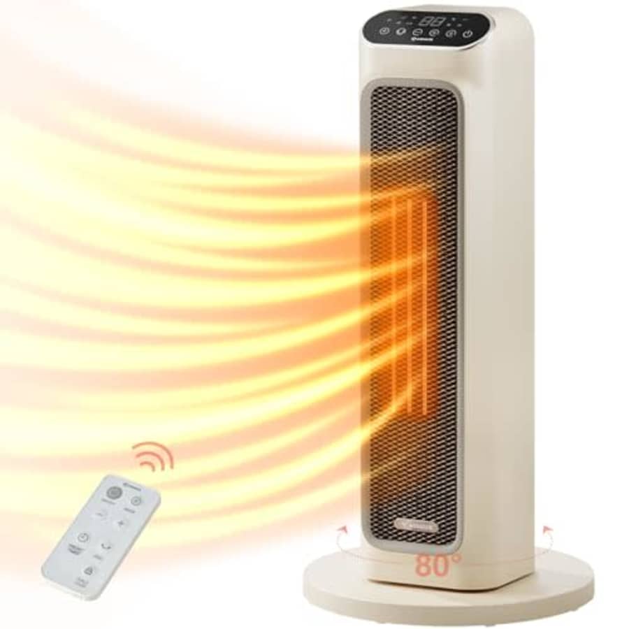 Airmate Space Heater for Indoor Use,Fast Quiet Heating Portable Electric Heater with Remote, for $50 Airmate Space Heater for Indoor Use,Fast Quiet Heating Portable Electric Heater with Remote, for $50
