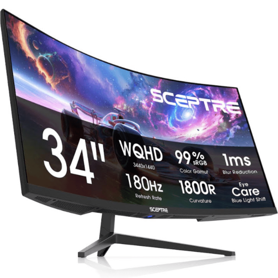 Sceptre Curved 34" 1440p 180Hz FreeSync LED Gaming Monitor for $202 w/ Prime