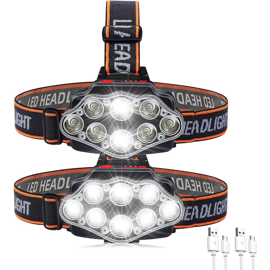 Rechargeable LED Headlamp 2-Pack for $30