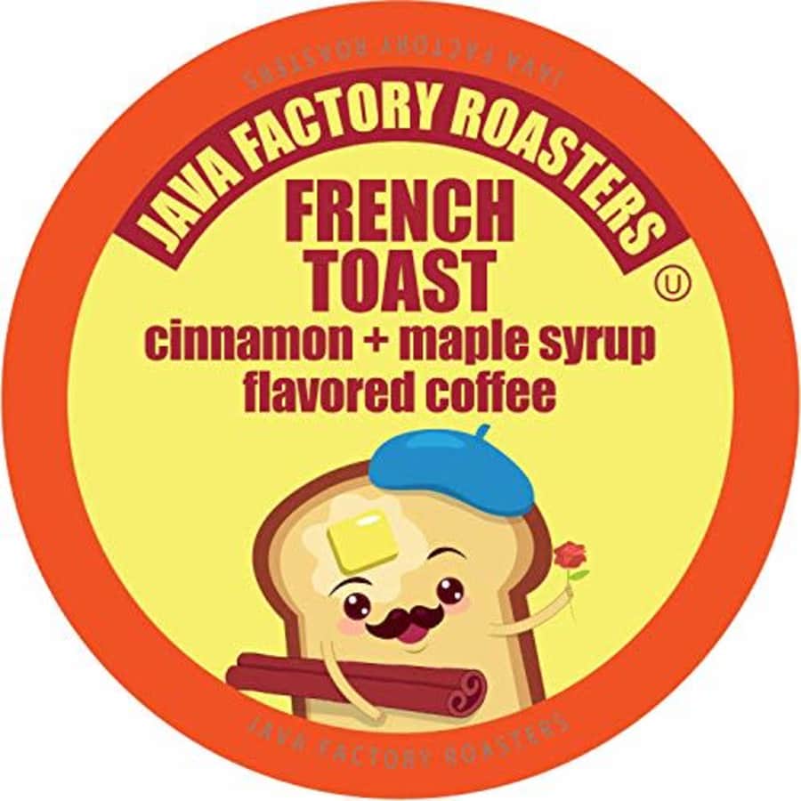 Java Factory Coffee Pods Cinnamon and Maple Flavored Coffee for Keurig K Cup Brewers, French Toast, for $24